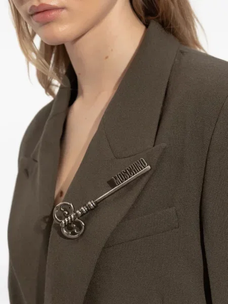 Brosa Moschino argintiu