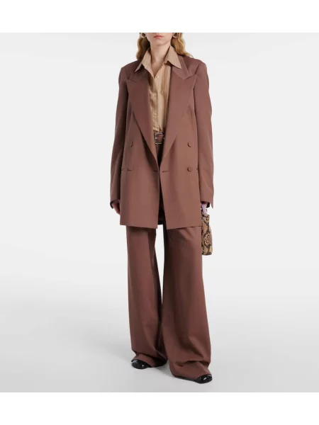 Pantaloni Dries Van Noten de lână maro