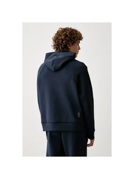 Bluza z kapturem On Running do biegania niebieska