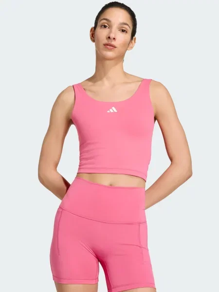 ADIDAS PERFORMANCE Športový top Studio All Me pitaya biela