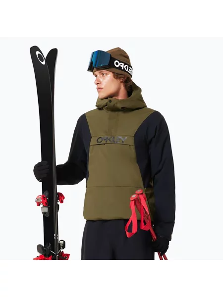 Мъжко яке за сноуборд Oakley TNP TBT Isulated Anorak army green зелено