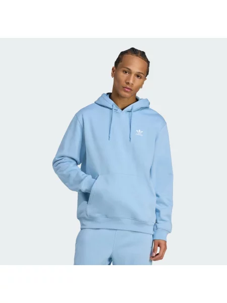 Luźna bluza z kapturem Trefoil Essentials niebieska