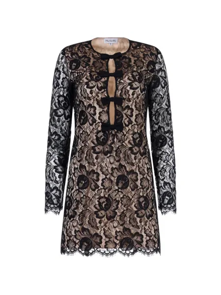 Mała sukienka mini Mia Peculiar koronkowa garniturowa czarna