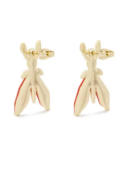 PATRIZIA PEPE Uhani ORECCHINI zlata / rdeča oranžna