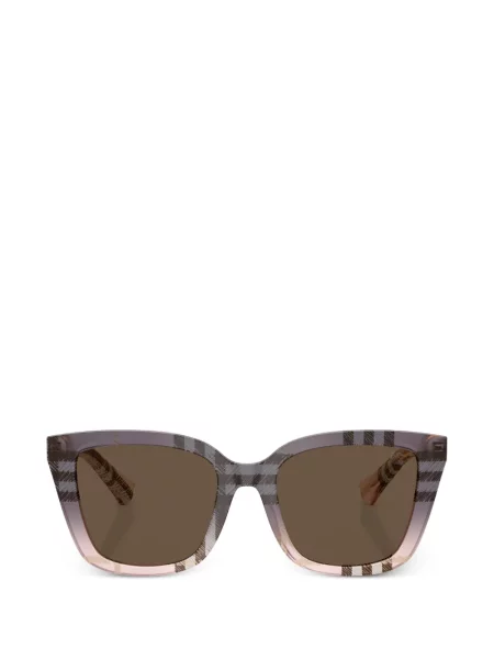 Ochelari de soare Burberry în carouri roz