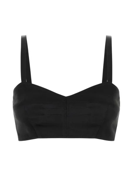 Satynowy biustonosz Prada czarny