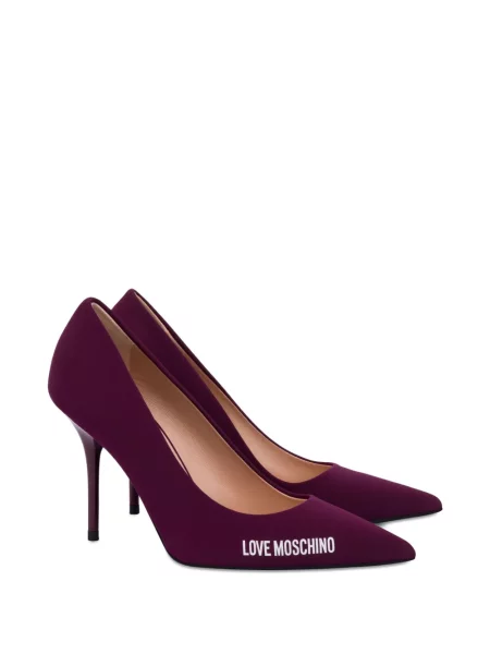 Pantofi cu toc Love Moschino cu imagine roșu