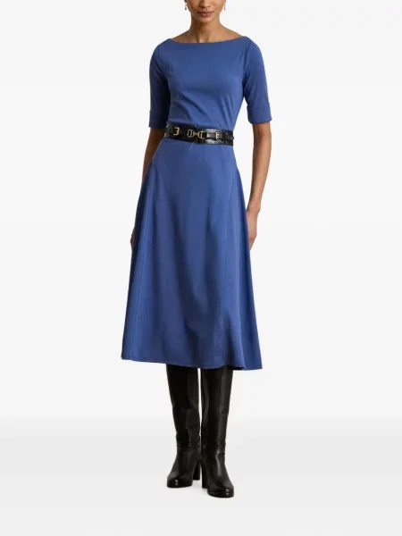Rochie midi Lauren Ralph Lauren tricotate violet