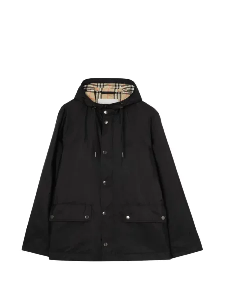 Geacă Burberry cu glugă negru
