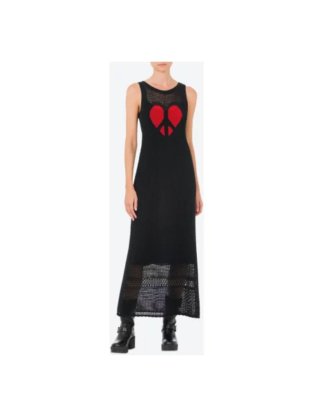 Haftowana sukienka Moschino czarna