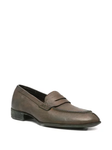 Viseltes hatású loafer Guidi barna