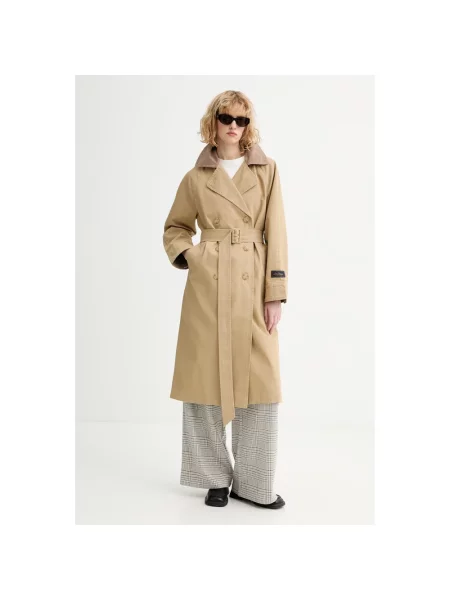 Levi's trencz BREE CLASSIC LONG TRENCH beżowy