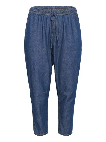 KAFFE CURVE Hlače Louisa' modra