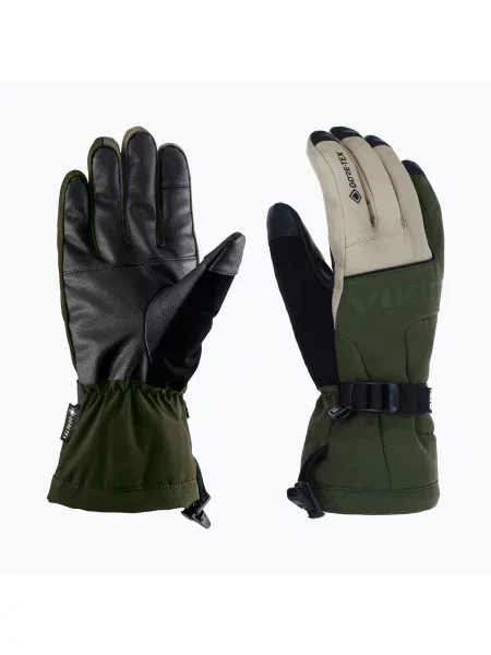 Лижні рукавички Viking Hudson Gore-Tex Freeride olive/beige бежеві