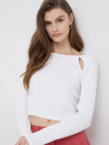 Блуза с дълги ръкави Pepe Jeans Natasha бяло