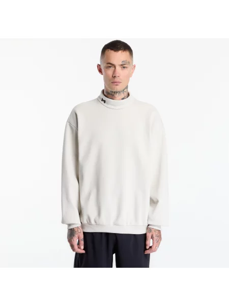 Izolat hanorac crewneck Under Armour din material terry alb