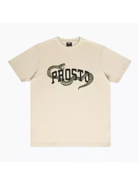 Мъжка тениска PROSTO Snake beige бежово