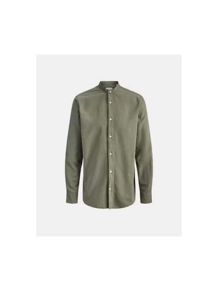 JACK & JONES Košeľa JJEBREEZE olivová zelená