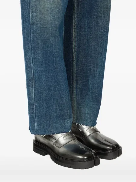 Pantofi loafer Maison Margiela din piele argintiu