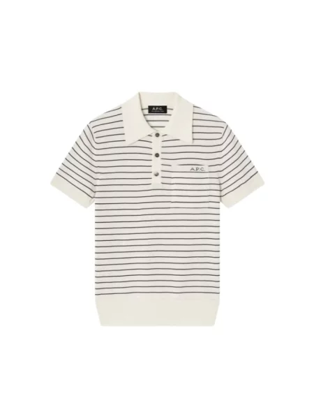 Koszulka polo A.p.c. beżowa