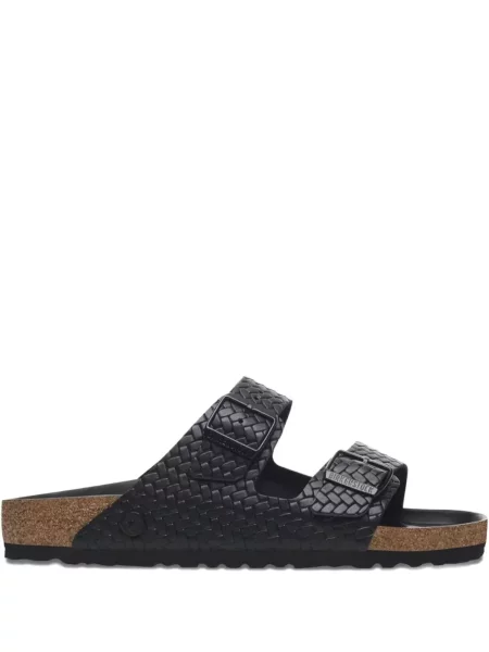 Sandale Birkenstock țesuți cu bretele negru