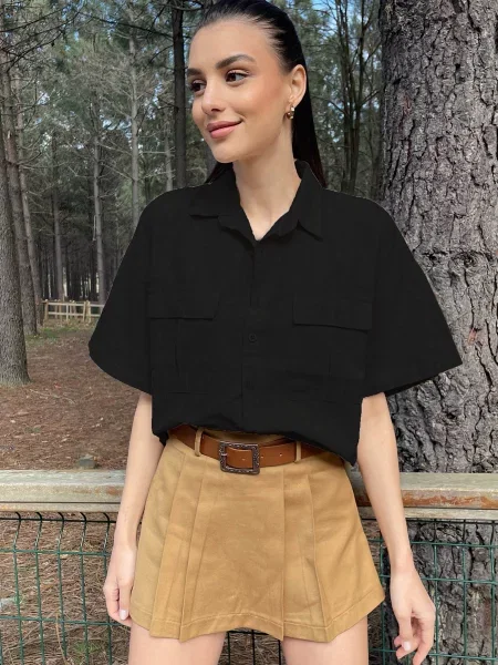 Сорочка Trend Alacati Stili чорний