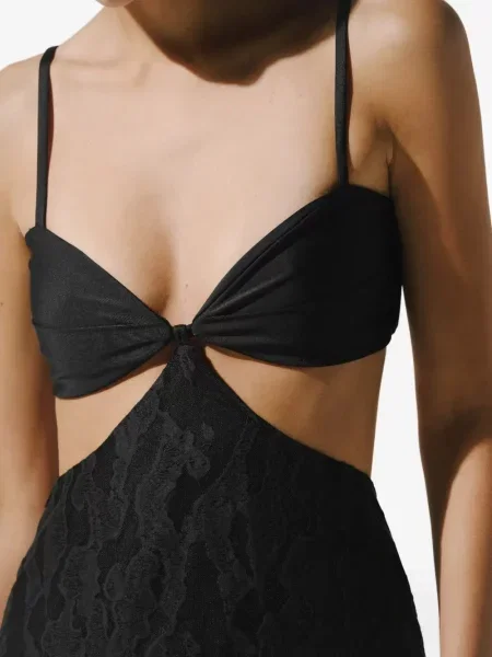 Rochie maxi Baobab din dantelă negru