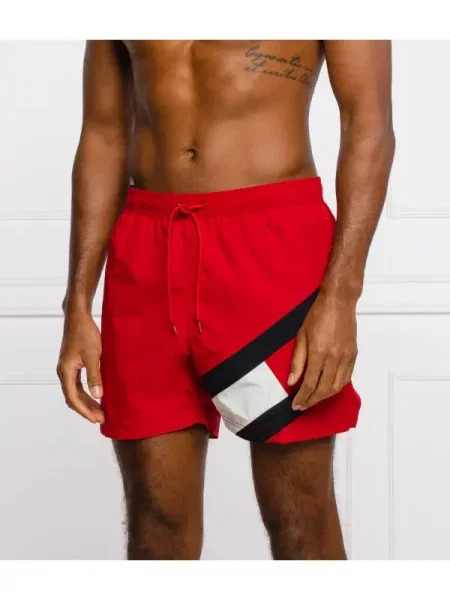 Pantaloni scurți Tommy Hilfiger roșu