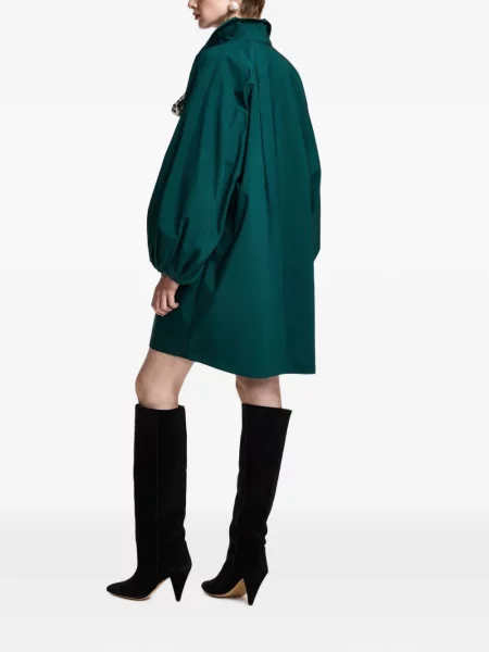 Rochie Essentiel Antwerp cu decolteu în V verde
