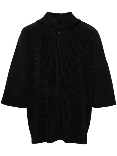Tricou Homme Plisse Issey Miyake cu glugă negru