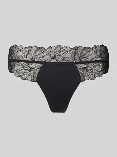Calvin Klein Stringi Perfectly Fit Lace schwarz czarne