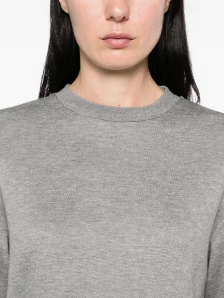Hanorac crewneck Woc cu decolteu rotund gri