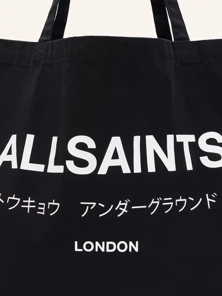 AllSaints Nákupní taška UNDERGROUND černá / offwhite bílá