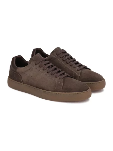 Sneakersy Kazar skórzane brązowe