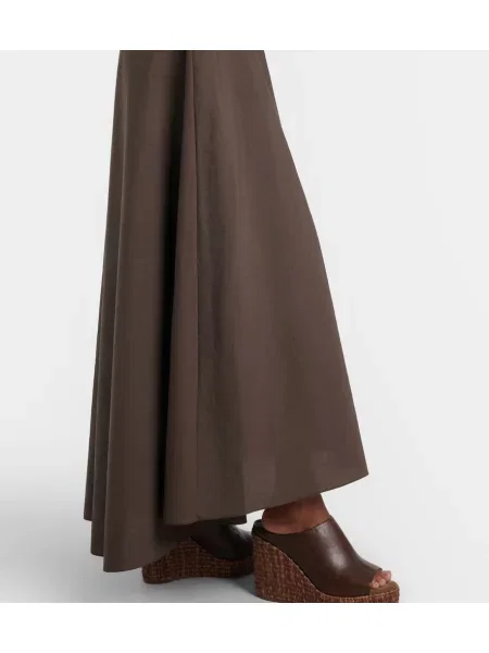 Cu centură rochie maxi Brunello Cucinelli maro