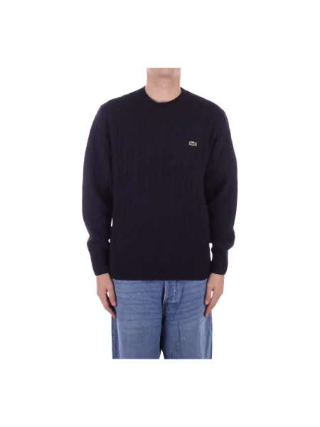 Sweter Lacoste wełniany niebieski