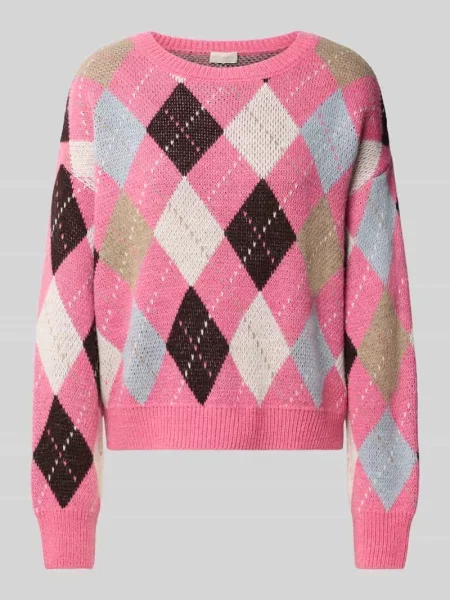 Sweter z dzianiny we wzór na całej powierzchni Milano Italy