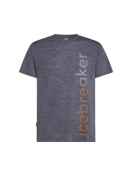 ICEBREAKER Tricou funcțional albastru amestec / maro coniac alb