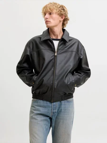 JACK & JONES Geacă de primăvară-toamnă JJMarlon' negru