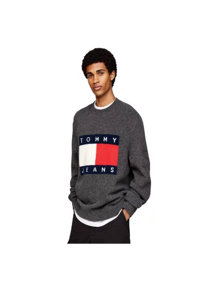 Sweter Tommy Jeans szary