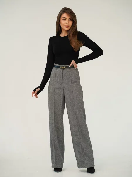 Вовняні Штани повсякденні ISSA Plus сірий