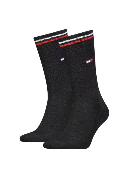 TOMMY HILFIGER Ponožky námořnická modř / krvavě červená / černá bílá