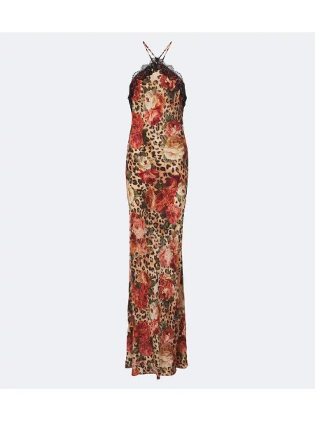 Rochie maxi Alexandra Miro cu imagine cu gât halter