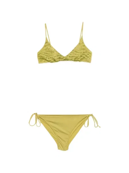 Bikini Mc2 Saint Barth cu paiete cu model zebră verde