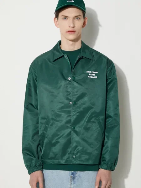 Drôle de Monsieur geaca La Veste Slogan barbati de tranzitie verde