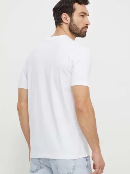 BOSS Green t-shirt gładki biały