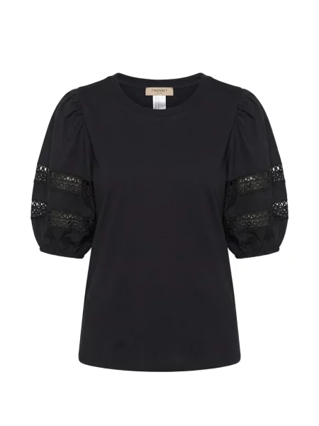 Koszulka Twinset koronkowa czarna