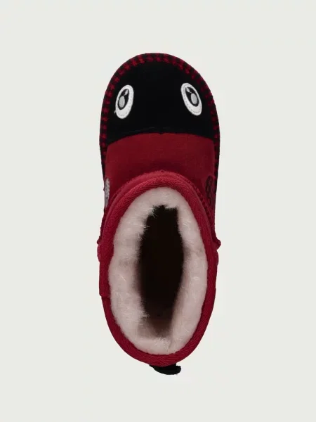 Emu Australia gyerek bőr téli cipő Lenny Ladybug piros