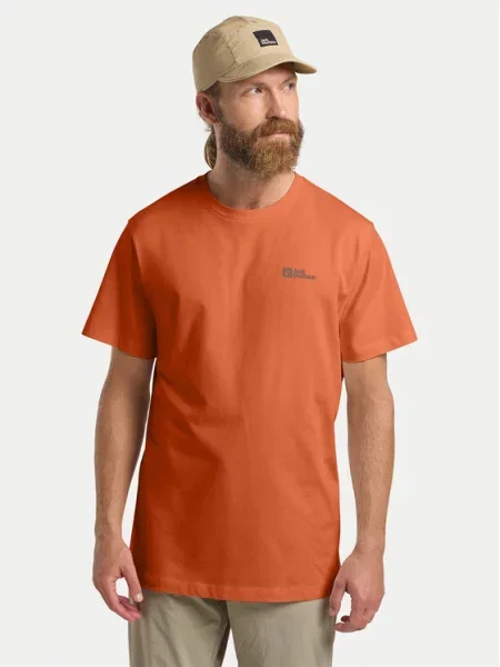 Футболка Jack Wolfskin Essential burned orange помаранчева