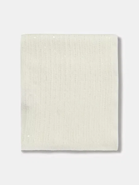 Шарф з домішкою вовни Morgan з аплікацією бежевий